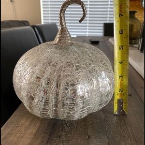 Silver Mercury Glass Decorative Pumpkin